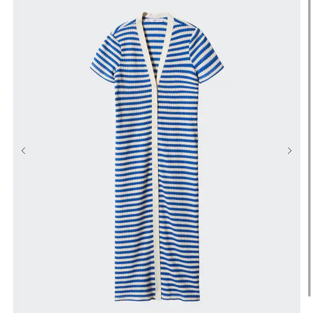 Mango knit striped jersey dress